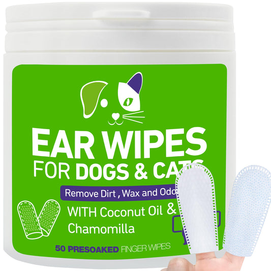 Pet Ear Cleaning Wipes (100 ct): Gentle Optic Cleanser for Dogs & Cats