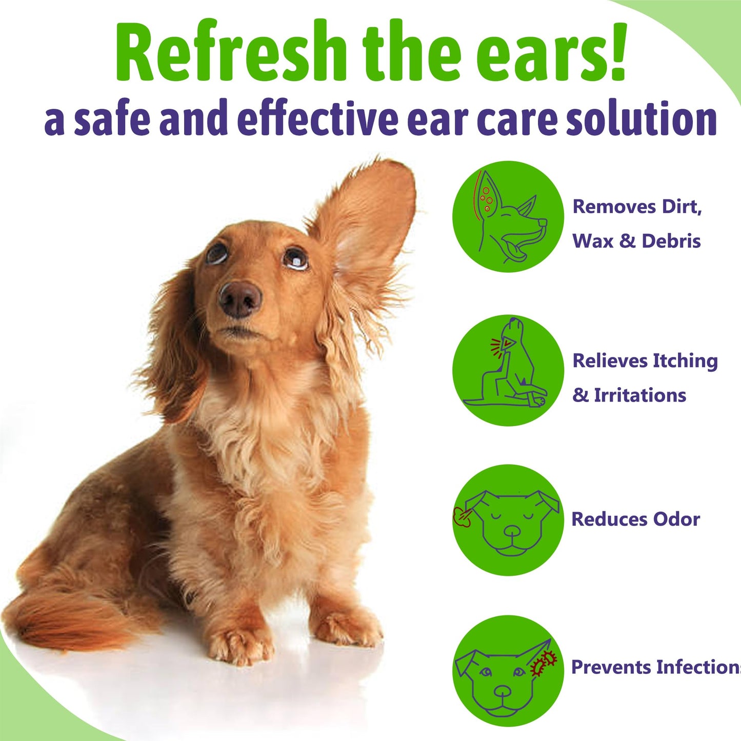 Pet Ear Cleaning Wipes (100 ct): Gentle Optic Cleanser for Dogs & Cats