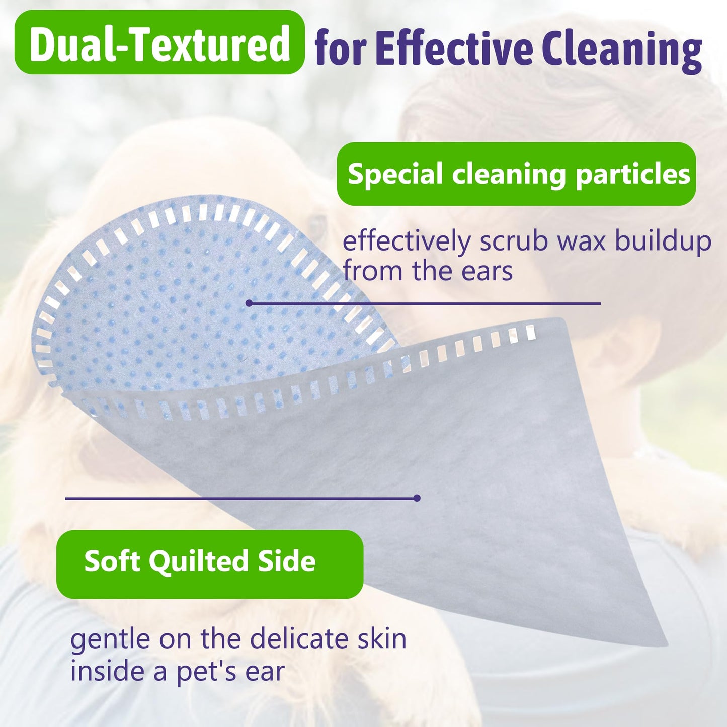 Pet Ear Cleaning Wipes (100 ct): Gentle Optic Cleanser for Dogs & Cats