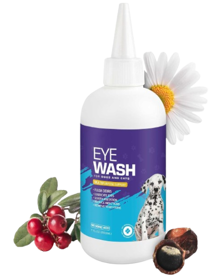Veksun Pet Eye Wash - Gentle Formula for Dogs & Cats, 200 ML