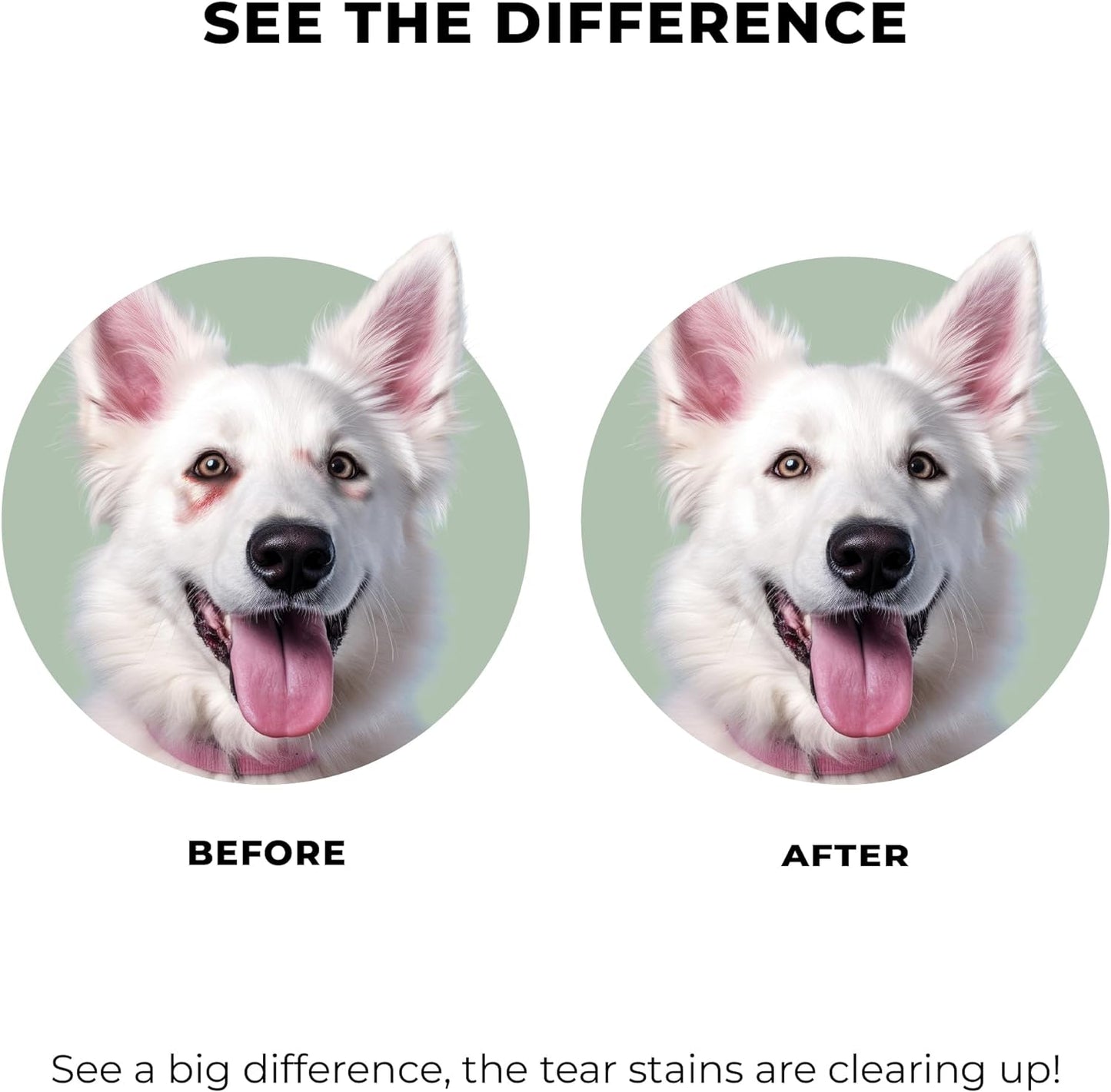 Veksun Tear Stain Remover Powder - Gentle Formula for Pets, 2.8 Oz./80g