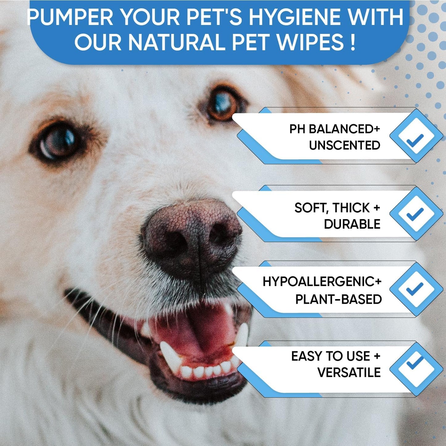 Pet Cleaning Wipes: All-Purpose Grooming Solution for Dogs & Cats (2 Travel Packs, 200 Wipes)