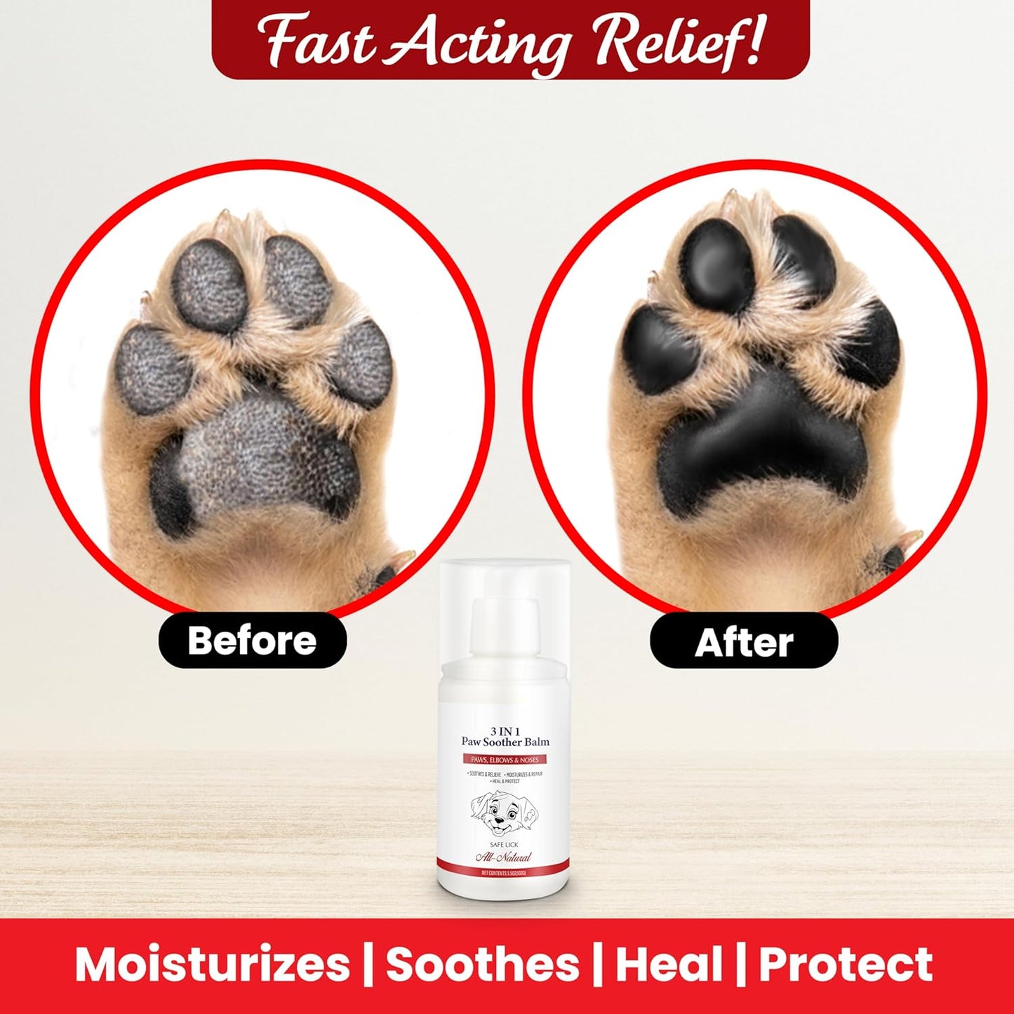 Veksun Dog Paw Balm - 100g/3.5oz: All-Natural Protection for Paws & Noses